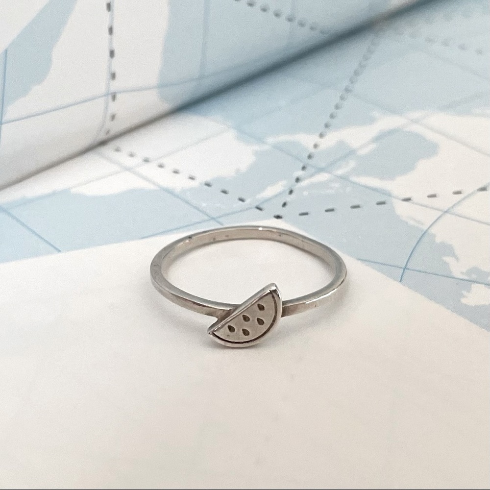 Verameat watermelon “vmoji” emoji ring 🍉 sterling silver ring 925 size 6